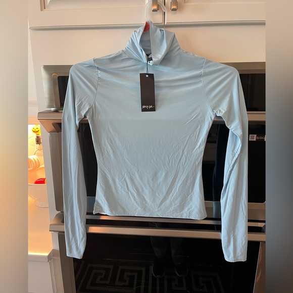 NWT Pale Blue Nasty Gal Turtleneck - Picture 1 of 2